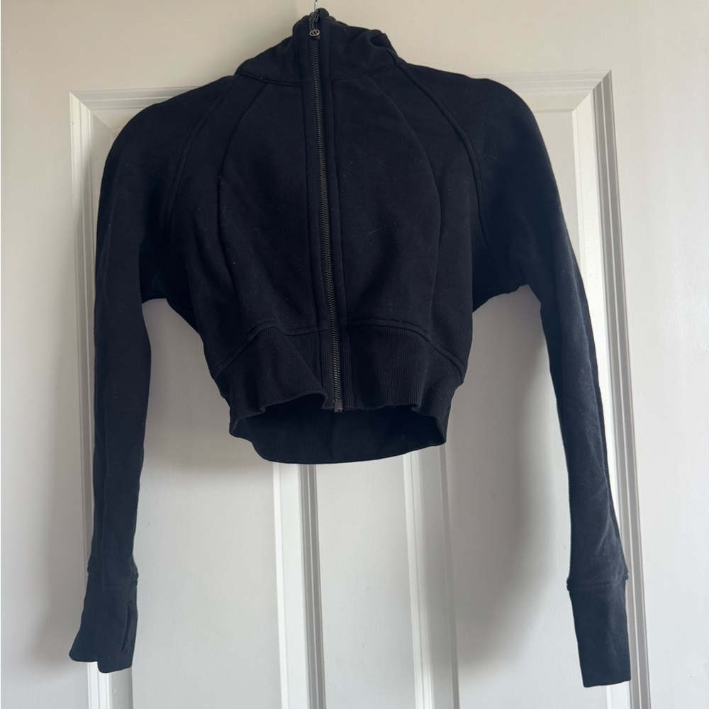 lululemon athletica Black Cropped align zip up